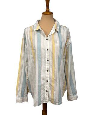 Patagonia Women's Lightweight A/C Boyfriend Shirt Organic Cotton Hemp Size Large